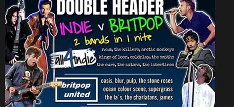 Britpop United and all 4 Indie double header , 47 Stoney Street, NG17 ...
