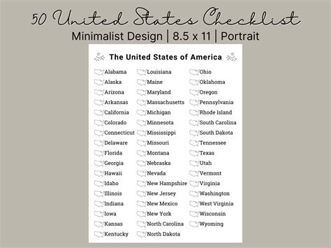 Free Printable List Of 50 States printable list of 50 states