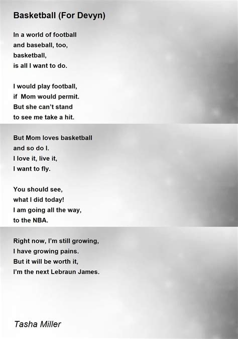 Sonnet Poems About Basketball