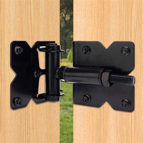 Amazon.com: Heavy Duty Self Closing Gate Hinges for Wooden Fences Gates ...