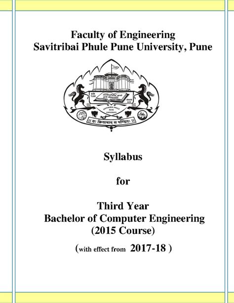 Third Year Computer Engineering Syllabus (2015 Course) Overview - Studocu