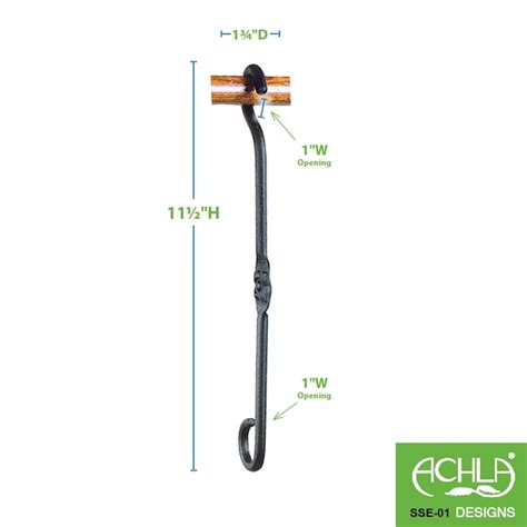 Minuteman International 2-Pack Black Powder Coat Hanging Ceiling Hook ...
