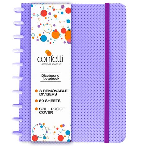 Confetti Discbound Notebook - Customizable, Binder Notebook, Notebook ...