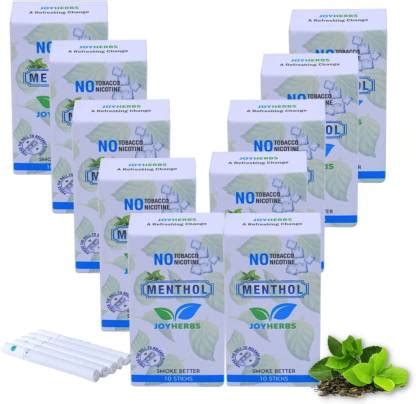 JOYHERBS Herbal Smokes Cigarettes Mint Flavour (Pack Of 100) Tobacco ...