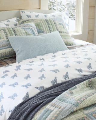 Holiday Mini-Print Organic-Cotton Percale Duvet Cover | Garnet Hill