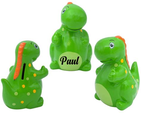 Personalized Dinosaur Piggy Bank, Dino Piggy Bank, Boys Piggy Bank ...