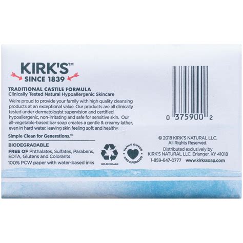 Kirks Natural Castile Bar Soap Original | OxKom