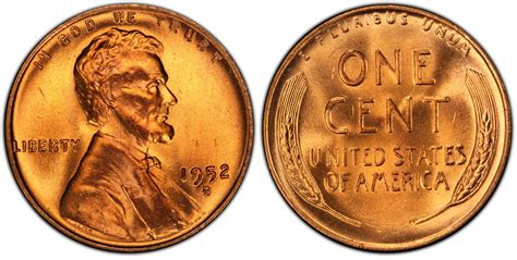 1952-D/S 1C OMM, FS-511, RD (Regular Strike) Lincoln Cent (Wheat ...