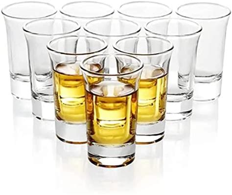 Buy YZM Premium Round Shots Glasses Set of 6 for Whiskey, Tequila ...