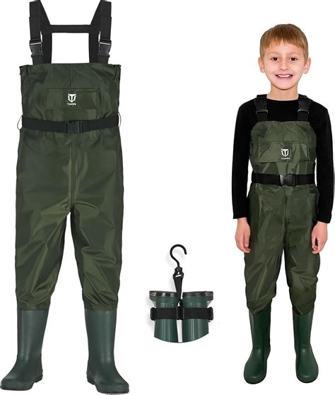 Brandclub - TIDEWE Chest Waders for Kids, Waterproof Youth Waders with Boot Hanger, Lightweight ...