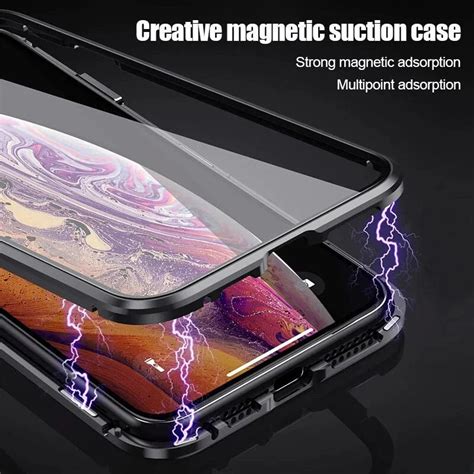 iPhone Magnetic Case with Dual Glass on Front & Back – Case11