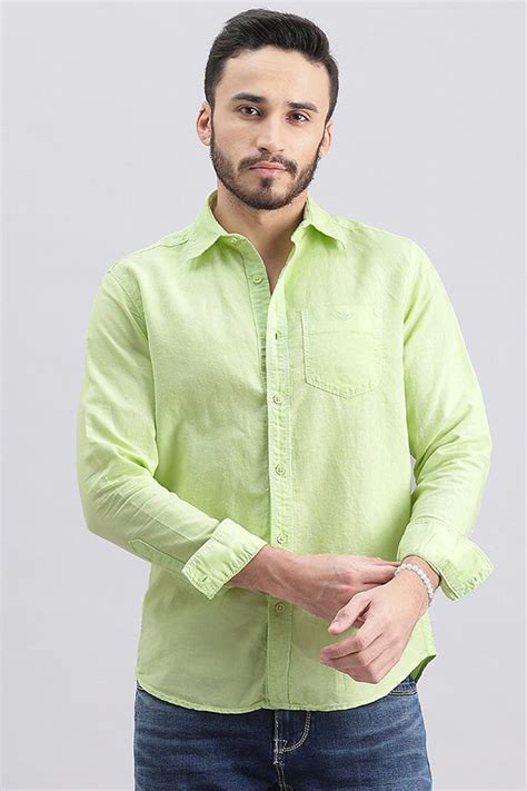 Lemon Full Sleeve Linen Solid Shirt – ROOKIES