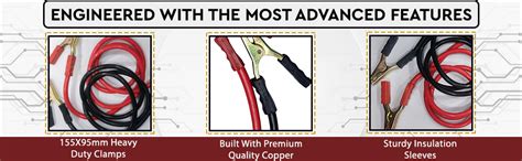 TAGLab J440 Car Suv Tempo Truck Tractor Jumper Booster Copper Cable (2 ...
