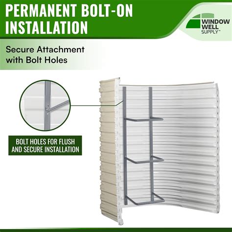 WINDOWWELLSUPPLY Bolt-On Steel Egress Basement Ladder – Heavy-Duty ...