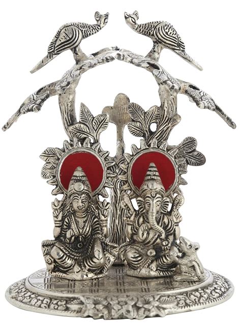 INTERNATIONAL GIFT® Laxmi Ganesh Tree Oxidized Finish with 6 Pics Laxmi ...