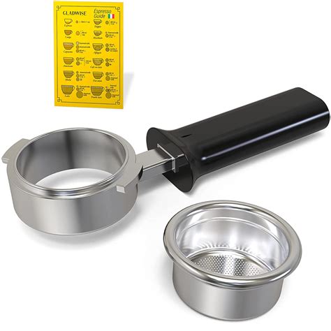 Gladwise Chrome 58mm Bottomless Naked Portafilter for Gaggia Classic ...