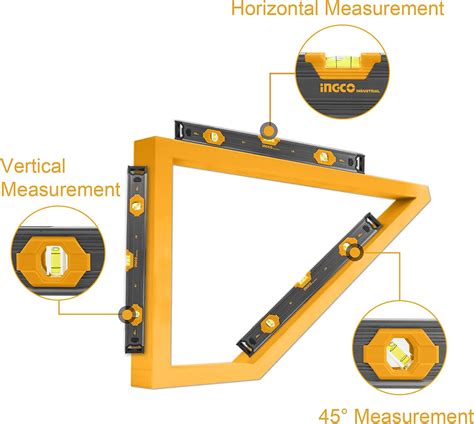 Buy INGCO 24Inch V-groove Magnetic Spirit Level, Heavy Duty Aluminum ...