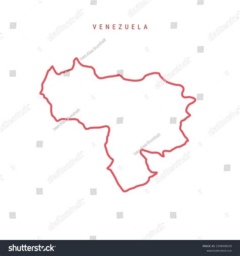 Venezuela Editable Outline Map Venezuelan Red Stock Vector (Royalty Free) 2194509235 | Shutterstock