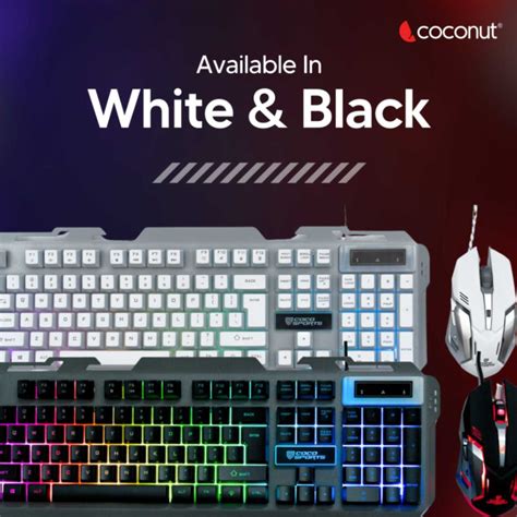 Krater Gaming Wired Keyboard Mouse Combo,104 Keys, Rainbow Backlightin