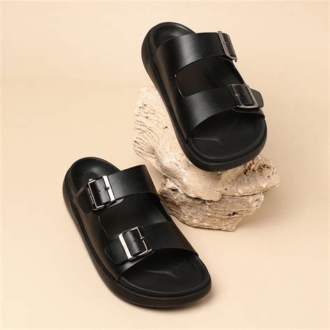 Men Black Sandals