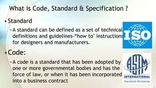 Image result for Difference Between Code and Standard