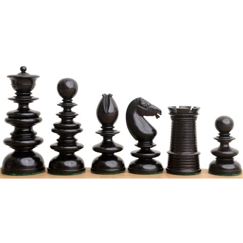 3.3" St. John Pre-Staunton Calvert Chess Set - Chess Pieces Only - Ebo
