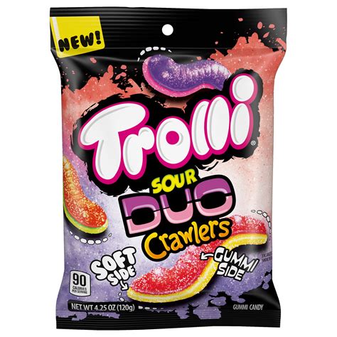 Trolli Sour Brite Duo Crawlers, Gummy Worm Candy, 4.25 oz - Walmart.com