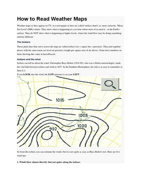 Image result for How to Read a Weather Map