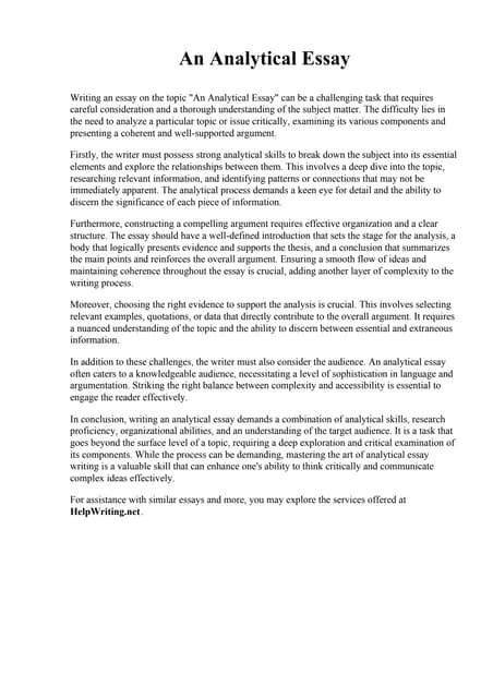 Example of Analytical Essay 的图像结果