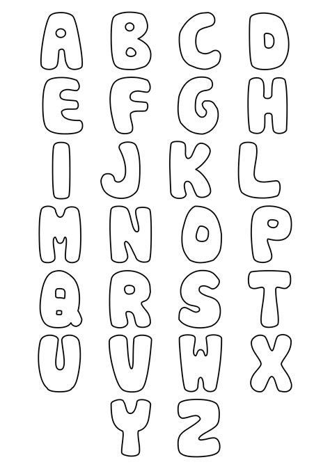 Bubble Font Alphabet