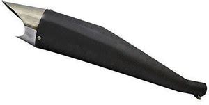 WORDZ Shark silencer Black Front Chrome Glasswool Exhaust Royal Enfield ...