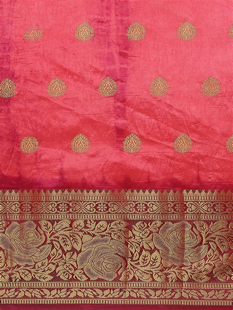 LSGQ4472 Pink & Magenta B&hani Dyed saree with Zari Brocade Weaving ...