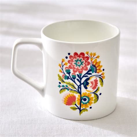 Buy Corsica Mandarin Set of 6 Bone China Print Mugs - 230ml from ...