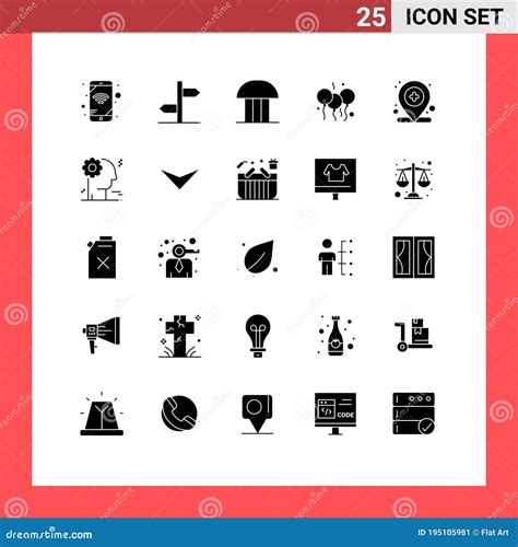 Stock Vector Icon Pack of 25 Line Signs and Symbols for Location, India, Court, Bloone, Indian ...
