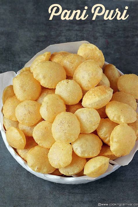 Pani Puri recipe with homemade Puri, pani, masala - Cooking Carnival