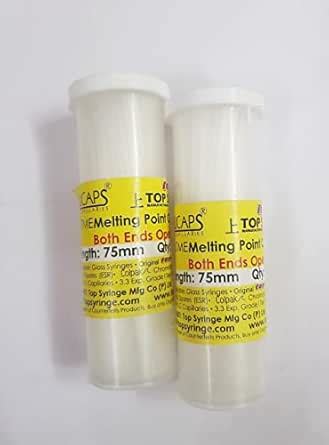 Glass Capillary Tubes, Melting Point, Both Ends Open, 75mm 200 Tubes ...
