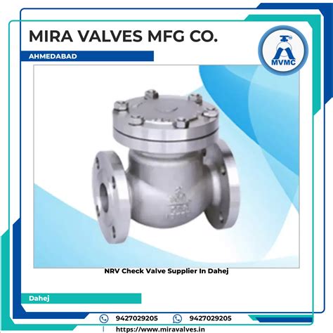 NRV Check Valve Supplier In Dahej - Mira Valves Mfg Co.