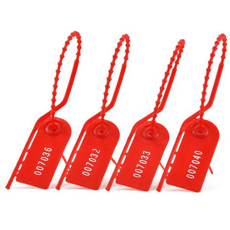 100 Pull Tite Security Tamper Plastic Seals Numbered Locks Breakable ...