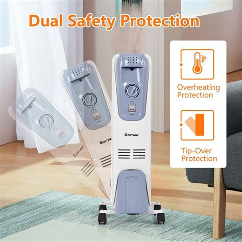 Buy 1500-Watt Electric Oil-Filled Radiator Space Heater 7-Fin ...