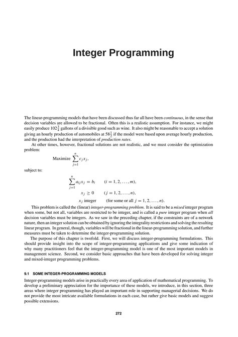 Image result for Integer Programming Basics