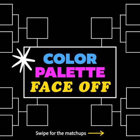 Color Palette Face Off | Create flyers, Easy apps, Color palette