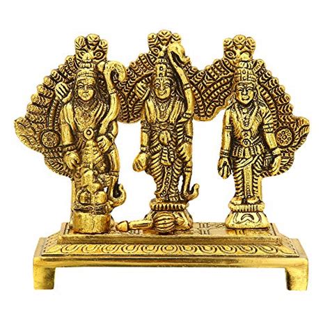 Buy Craftam Metal Shri Ram Darbar with Hanuman Ji for Home Temple and ...
