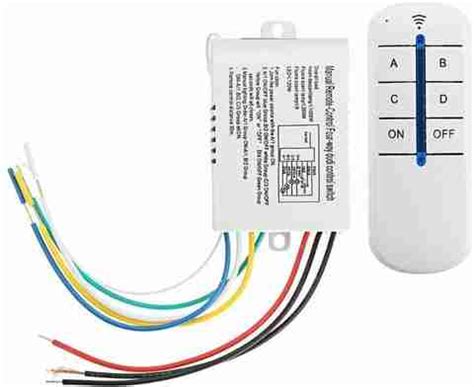 Quick Sense 4 Way RF Remote Control Switch (Standard Size) Electronic ...