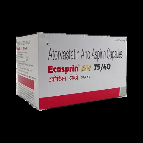 ECOSPRIN AV 75/40MG CAPSULE 10'S : View Price, Combination and ...