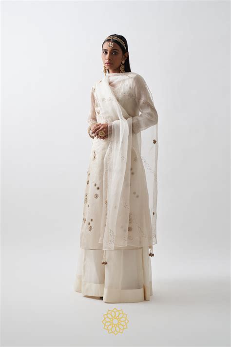 TARINI OFF WHITE KALIDAR SHARARA