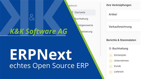 ERPNext Beratung im DACH-Raum | K&K Software AG
