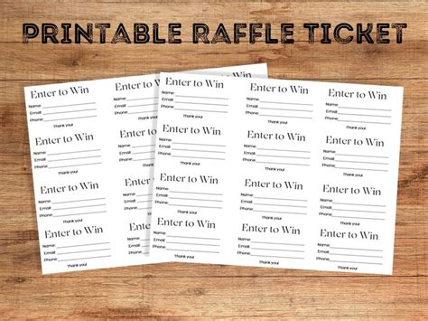 Raffle Ticket Template Free - Best Templates Resources