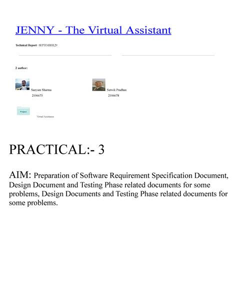 SRS - srs file - JENNY - The Virtual Assistant Technical Report ...