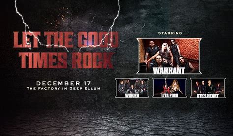 Warrant - Winger - Lita Ford - Steelheart, The Factory in Deep Ellum ...