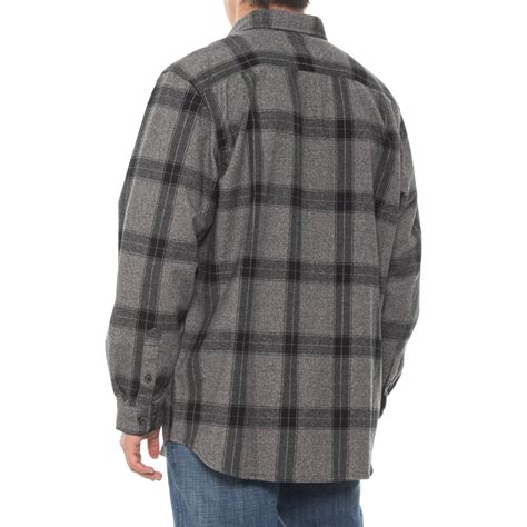 Carhartt 105439 Big and Tall Loose Fit Heavyweight Plaid Flannel Shirt ...